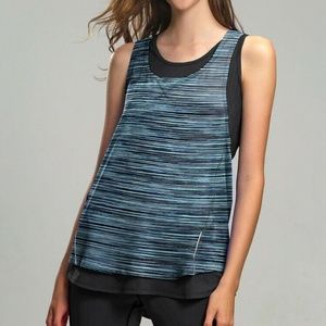 SALE Tangerine Double Layer Tank Sleeveless Yoga